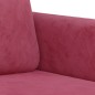 vidaXL Sillón de terciopelo rojo tinto 60 cm vidaXL Sillón de terciopelo rojo tinto 60 cm