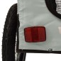 vidaXL Remolque de bicicleta mascotas hierro tela Oxford gris negro vidaXL Remolque de bicicleta mascotas hierro tela Oxford gris negro