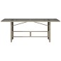 vidaXL Mesa jardín superficie vidrio ratán PE gris claro 190x80x74 cm vidaXL Mesa jardín superficie vidrio ratán PE gris claro 190x80x74 cm
