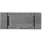 vidaXL Mesa jardín superficie vidrio ratán PE gris claro 190x80x74 cm vidaXL Mesa jardín superficie vidrio ratán PE gris claro 190x80x74 cm