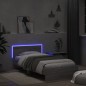 vidaXL Estructura de cama cabecero luces LED gris Sonoma 100x200 cm vidaXL Estructura de cama cabecero luces LED gris Sonoma 100x200 cm