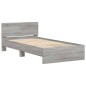 vidaXL Estructura de cama cabecero luces LED gris Sonoma 100x200 cm vidaXL Estructura de cama cabecero luces LED gris Sonoma 100x200 cm