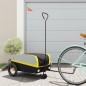 vidaXL Remolque para bicicleta hierro negro y amarillo 30 kg vidaXL Remolque para bicicleta hierro negro y amarillo 30 kg
