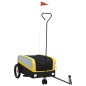 vidaXL Remolque para bicicleta hierro negro y amarillo 30 kg vidaXL Remolque para bicicleta hierro negro y amarillo 30 kg
