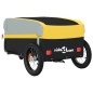 vidaXL Remolque para bicicleta hierro negro y amarillo 30 kg vidaXL Remolque para bicicleta hierro negro y amarillo 30 kg