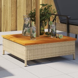vidaXL Cubierta para base sombrilla ratán PE acacia beige 70x70x25 cm