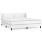 vidaXL Cama box spring con colchón cuero sintético blanco 180x200 cm vidaXL Cama box spring con colchón cuero sintético blanco 180x200 cm