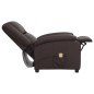 vidaXL Sillón de masaje de cuero auténtico marrón