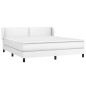 vidaXL Cama box spring con colchón cuero sintético blanco 180x200 cm vidaXL Cama box spring con colchón cuero sintético blanco 180x200 cm