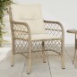 vidaXL Sillones de jardín con cojines 2 uds ratán sintético beige vidaXL Sillones de jardín con cojines 2 uds ratán sintético beige