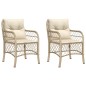 vidaXL Sillones de jardín con cojines 2 uds ratán sintético beige vidaXL Sillones de jardín con cojines 2 uds ratán sintético beige