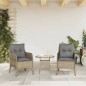 vidaXL Sillones jardín con cojines 2 uds ratán sintético beige mezcla vidaXL Sillones jardín con cojines 2 uds ratán sintético beige mezcla