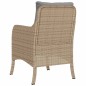 vidaXL Sillones jardín con cojines 2 uds ratán sintético beige mezcla vidaXL Sillones jardín con cojines 2 uds ratán sintético beige mezcla