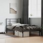 vidaXL Estructura de cama con cabecero metal negro 100x200 cm vidaXL Estructura de cama con cabecero metal negro 100x200 cm