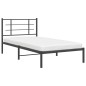 vidaXL Estructura de cama con cabecero metal negro 100x200 cm vidaXL Estructura de cama con cabecero metal negro 100x200 cm