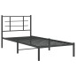 vidaXL Estructura de cama con cabecero metal negro 90x200 cm vidaXL Estructura de cama con cabecero metal negro 90x200 cm