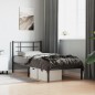 vidaXL Estructura de cama con cabecero metal negro 90x200 cm vidaXL Estructura de cama con cabecero metal negro 90x200 cm