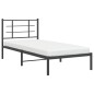vidaXL Estructura de cama con cabecero metal negro 90x200 cm vidaXL Estructura de cama con cabecero metal negro 90x200 cm