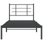 vidaXL Estructura de cama con cabecero metal negro 90x200 cm vidaXL Estructura de cama con cabecero metal negro 90x200 cm