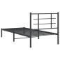 vidaXL Estructura de cama con cabecero metal negro 90x200 cm vidaXL Estructura de cama con cabecero metal negro 90x200 cm