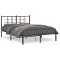 vidaXL Estructura de cama con cabecero metal negro 140x190 cm vidaXL Estructura de cama con cabecero metal negro 140x190 cm