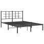 vidaXL Estructura de cama con cabecero metal negro 140x190 cm vidaXL Estructura de cama con cabecero metal negro 140x190 cm