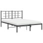 vidaXL Estructura de cama con cabecero metal negro 140x190 cm vidaXL Estructura de cama con cabecero metal negro 140x190 cm