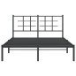 vidaXL Estructura de cama con cabecero metal negro 140x190 cm vidaXL Estructura de cama con cabecero metal negro 140x190 cm