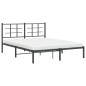 vidaXL Estructura de cama con cabecero metal negro 150x200 cm vidaXL Estructura de cama con cabecero metal negro 150x200 cm