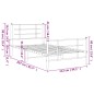 vidaXL Estructura de cama con cabecero y estribo metal negro 107x203cm