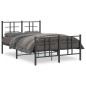 vidaXL Estructura de cama cabecero y estribo metal negro 120x200 cm vidaXL Estructura de cama cabecero y estribo metal negro 120x200 cm
