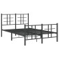 vidaXL Estructura de cama cabecero y estribo metal negro 120x200 cm vidaXL Estructura de cama cabecero y estribo metal negro 120x200 cm