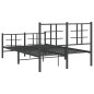 vidaXL Estructura de cama cabecero y estribo metal negro 120x200 cm vidaXL Estructura de cama cabecero y estribo metal negro 120x200 cm