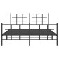 vidaXL Estructura de cama cabecero y estribo metal negro 160x200 cm