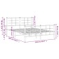 vidaXL Estructura de cama cabecero y estribo metal negro 160x200 cm