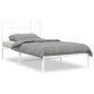 vidaXL Estructura de cama de metal con cabecero blanco 100x190 cm vidaXL Estructura de cama de metal con cabecero blanco 100x190 cm