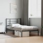 vidaXL Estructura de cama de metal con cabecero blanco 100x190 cm vidaXL Estructura de cama de metal con cabecero blanco 100x190 cm