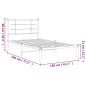 vidaXL Estructura de cama de metal con cabecero blanco 100x190 cm vidaXL Estructura de cama de metal con cabecero blanco 100x190 cm