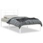 vidaXL Estructura de cama de metal con cabecero blanco 107x203 cm