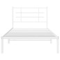 vidaXL Estructura de cama de metal con cabecero blanco 107x203 cm
