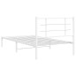 vidaXL Estructura de cama de metal con cabecero blanco 107x203 cm