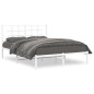 vidaXL Estructura de cama de metal con cabecero blanca 140x190 cm vidaXL Estructura de cama de metal con cabecero blanca 140x190 cm