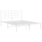vidaXL Estructura de cama de metal con cabecero blanca 140x190 cm vidaXL Estructura de cama de metal con cabecero blanca 140x190 cm