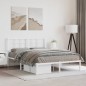 vidaXL Estructura de cama de metal con cabecero blanca 140x190 cm vidaXL Estructura de cama de metal con cabecero blanca 140x190 cm