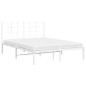 vidaXL Estructura de cama de metal con cabecero blanca 140x190 cm vidaXL Estructura de cama de metal con cabecero blanca 140x190 cm