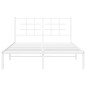 vidaXL Estructura de cama de metal con cabecero blanca 140x190 cm vidaXL Estructura de cama de metal con cabecero blanca 140x190 cm