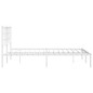 vidaXL Estructura de cama de metal con cabecero blanca 140x190 cm vidaXL Estructura de cama de metal con cabecero blanca 140x190 cm