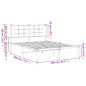 vidaXL Estructura de cama de metal con cabecero blanca 140x190 cm vidaXL Estructura de cama de metal con cabecero blanca 140x190 cm