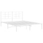 vidaXL Estructura de cama de metal con cabecero blanca 150x200 cm