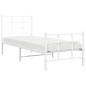 vidaXL Estructura cama metal con cabecero y pie cama blanca 80x200 cm vidaXL Estructura cama metal con cabecero y pie cama blanca 80x200 cm